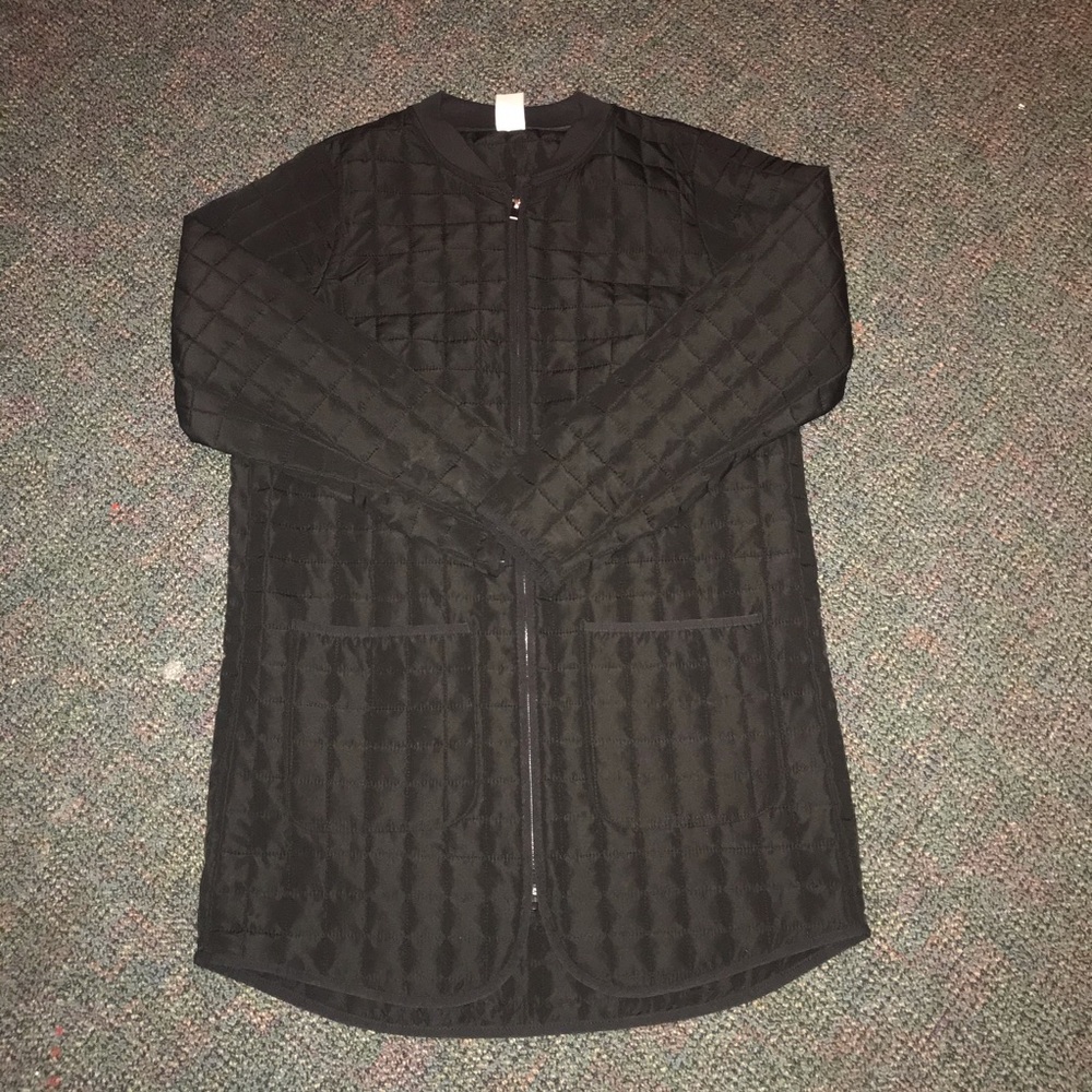 Women’s Black Quilted Tunic Jacket